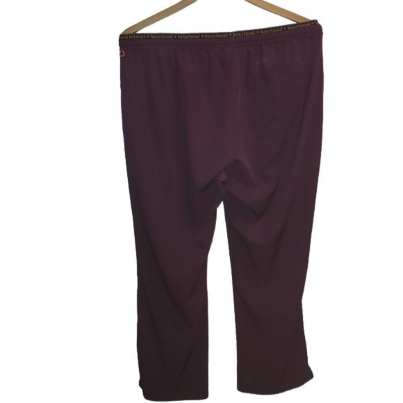 Heartsoul Heart Breaker Drawstring Eggplant Plus Size Scrub Pant - Picture 2 of 9